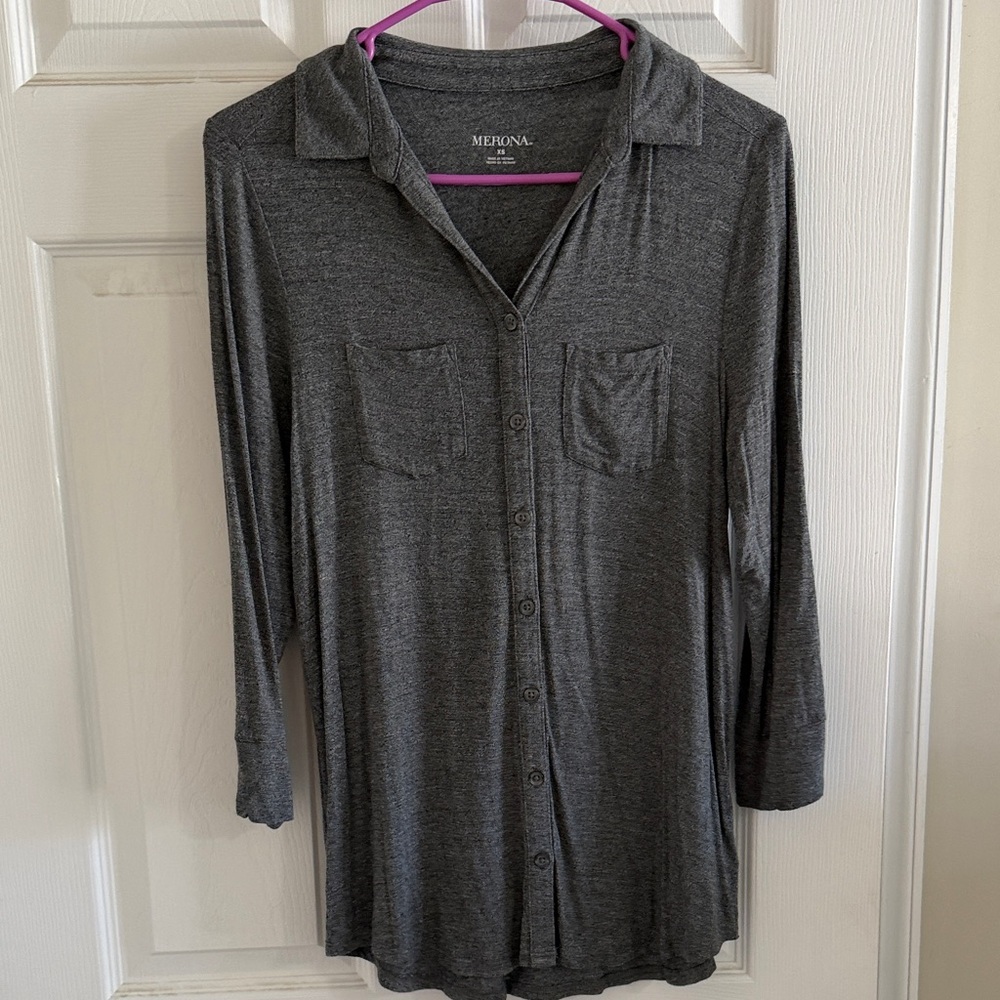 Merona Charcoal Button Down Shirt